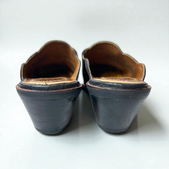 Ariat Mules Women Size 6.5 B Black Leather Studded Medallion Western Slip On - Picture 7 of 13